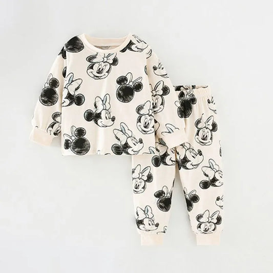 2pcs/set Baby Boy Clothes Cartoon Winnie The Pooh Toddler Kids Long Sleeve T Shirt+Pant Suit Children's Clothing Sets
