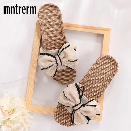 Summer Bow-knot Soft Woman Slippers