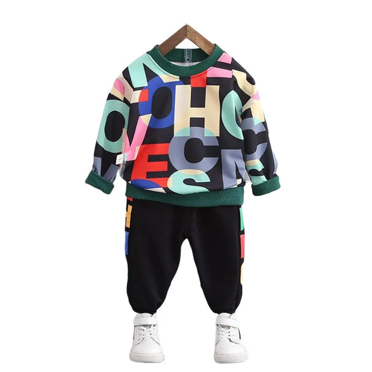 New Spring Autumn Baby Girl Clothes Boys Outfits Children Casual T-Shirt Pants 2Pcs/Sets Toddler Sports Costume Kids Tracksuits