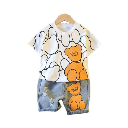 New Summer Baby Clothes Suit Children Boys Fashion Cartoon T-Shirt Shorts 2Pcs/Sets Toddler Casual Costume Kids Tracksuits